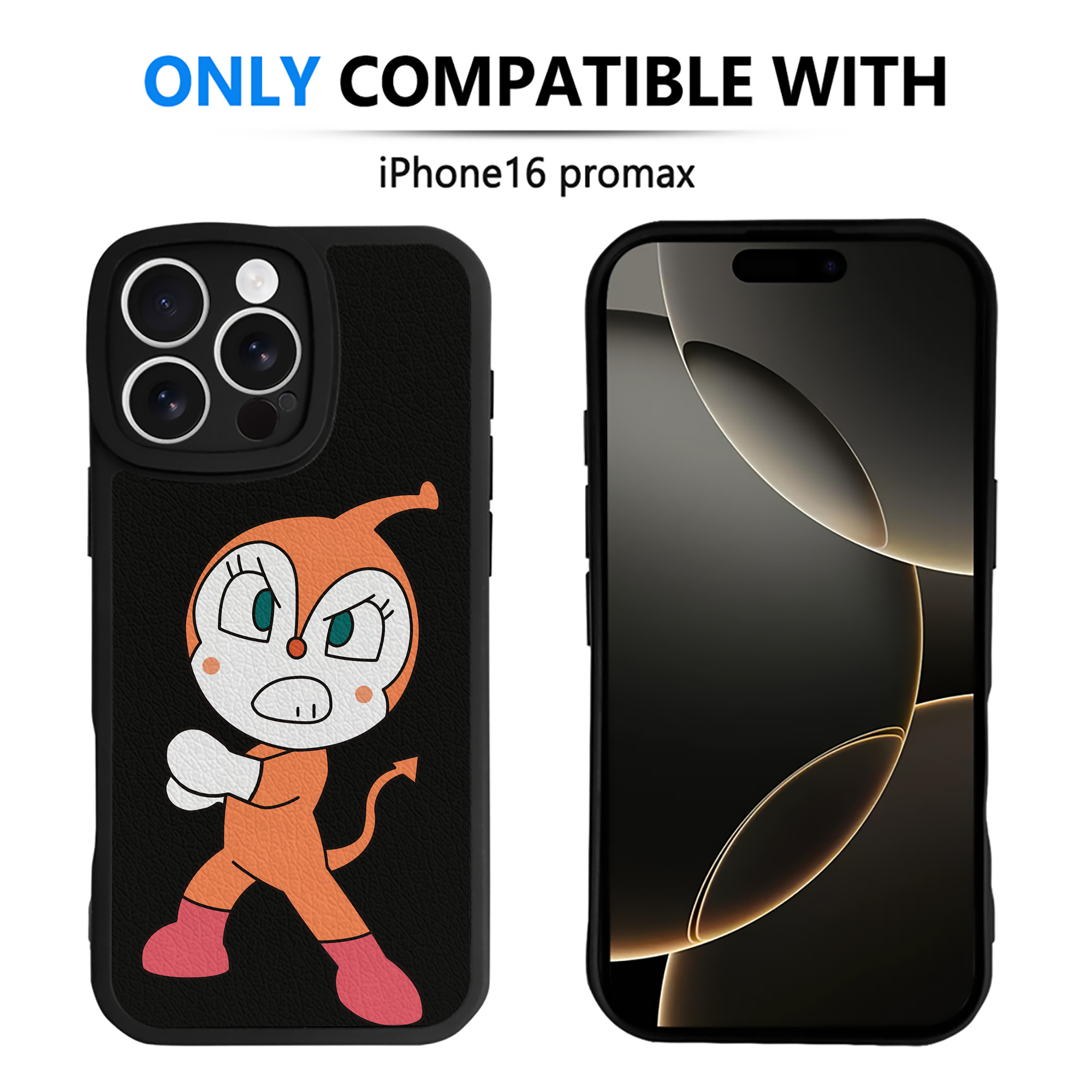 （画像用） アンパンマン Anpanman 【iPhone 16シリーズ対応】シリコンスマホケース（レザー調） 材質：シリコン